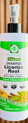Licorice Shampoo: Deeply cleanses hair, strengthens roots, and reduces hair loss. In addition, tea tree soothes the scalp and maintains healthy hair. 500 ml