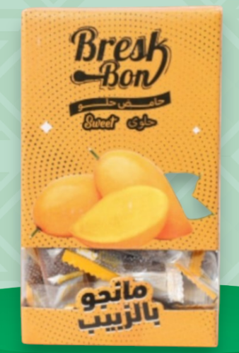 Sweet and sour candy Bon Mango with raisins 40 pieces