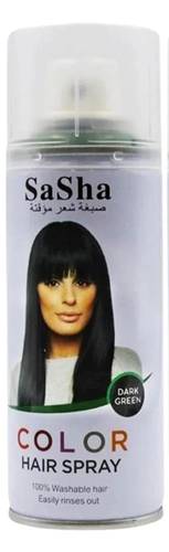 Sasha Temporary Hair Dye Spray Dark Green 130ml