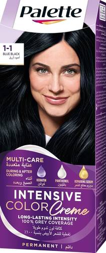 Palette Intensive Cream Hair Color, Black Blue, No. 1-1