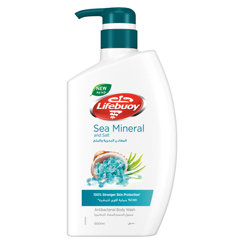 Lifebuoy Antibacterial Body Wash with Sea Minerals and Salt - 500ml