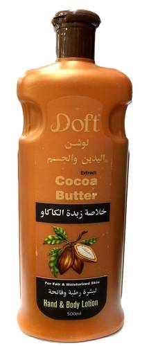 Doft Hand and Body Lotion with Cocoa Butter Extract for Moisturized and Light Skin - 500 ml