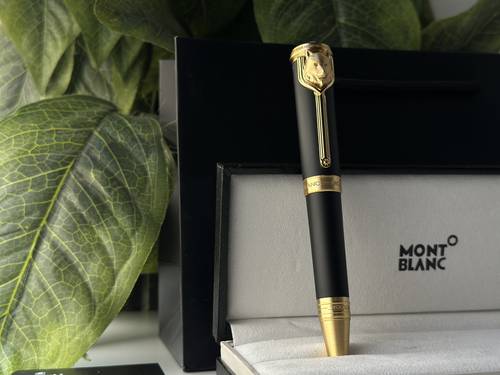 قلم منت بلانك الذيب - فرار - اسود مع ذهبي