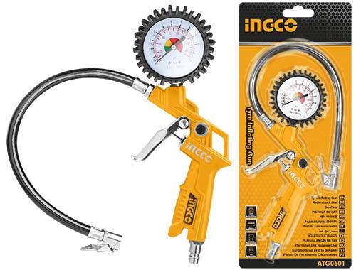 مسدس نفخ اطارات/كفرات مع عيار ضغط 174 PSI انكو INGCO