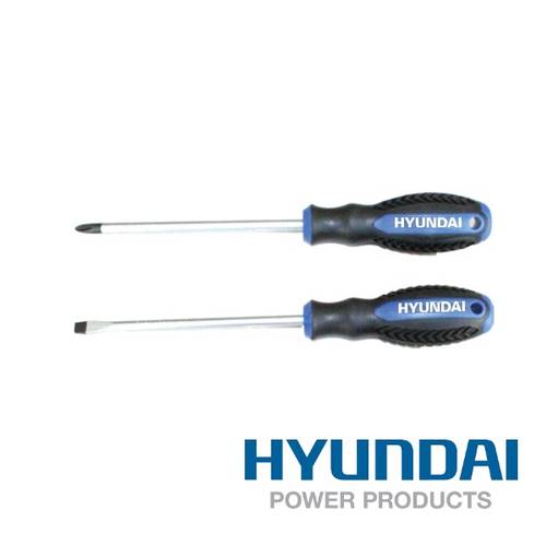 طقم مفكات براغي مكون من (6 قطع) موجب وسالب يد بلاستيك هيونداي HYUNDAI