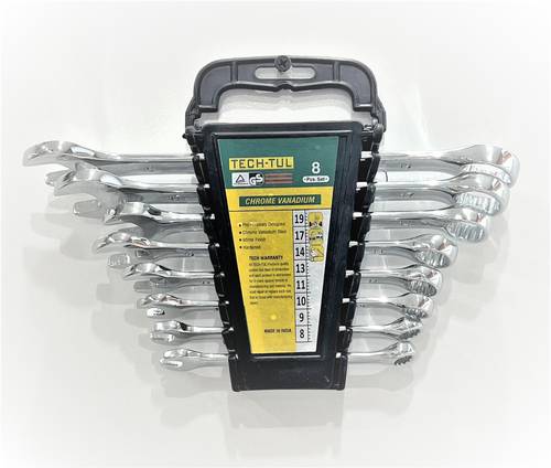 Combination Wrench Set of 8 PCs  (Sizes 8 to 19) TECH_TUL 