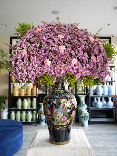  Ceramics vase mix flowers