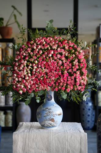 Ceramics vase mix flowers