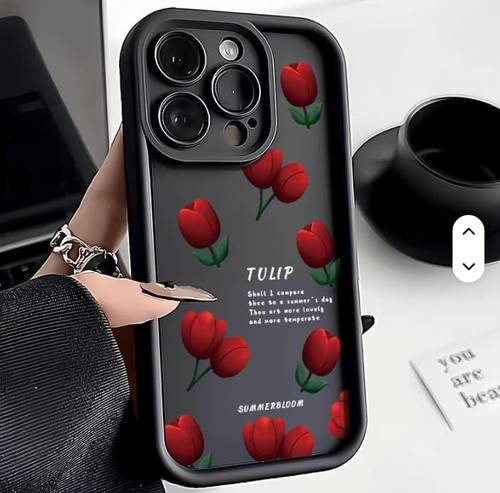 غطاء هاتف فاخر وردي لهواتف iPhone بتصميم ممتص للصدمات