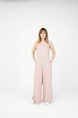 Nude Linen Jumpsuit 