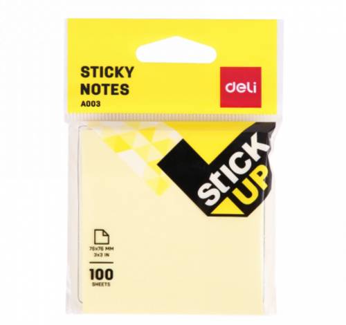 ملاحظات لاصقة – Deli Stick Up (100 ورقة)