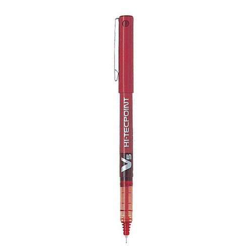 قلم حبر سائل – Pilot V5 Hi-Tecpoint – احمر – 0.5mm