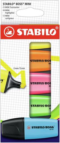 اقلام تمييز STABILO BOSS Mini – علبة 5 أقلام