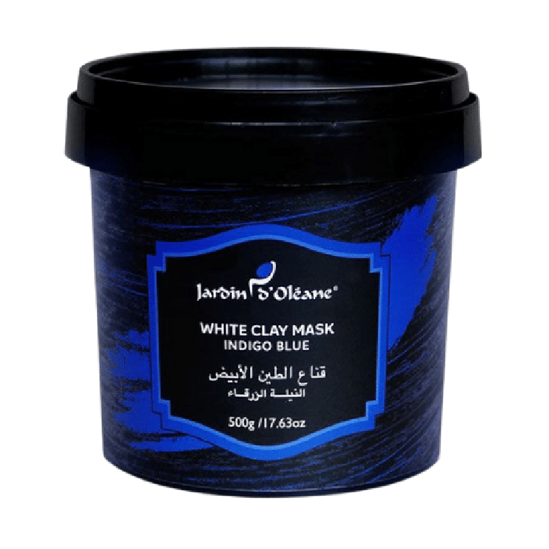 قناع الطين الأبيض بالنيلة الزرقاء من جاردن اوليان -500 جرام