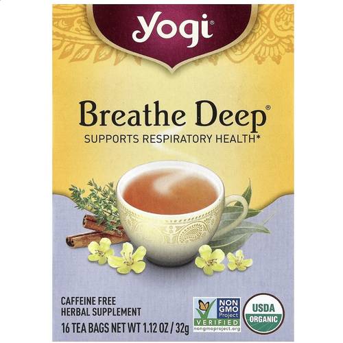 يوجي تي شاي دعم الجهاز التنفسي Breathe deep