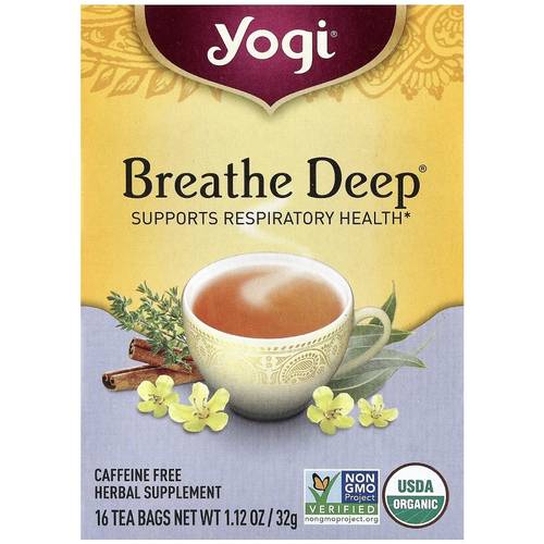 يوجي تي شاي دعم الجهاز التنفسي Breathe deep