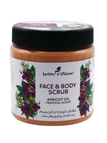 jardin oleane - face and body scrub with Apricot oil and Tropical scent 
