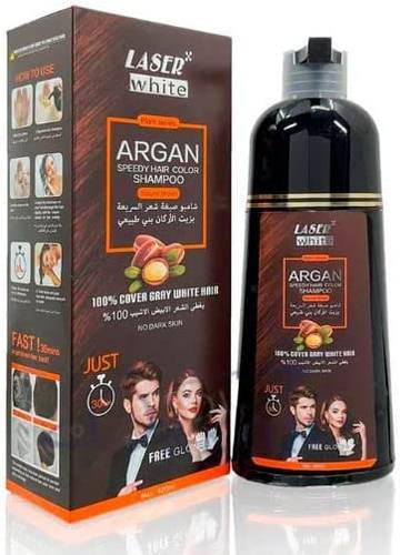 Laser White Argan Speedy Hair Color Shampoo-Brown