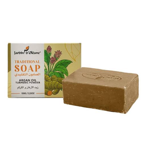 Jardin d'Oleane Traditional Soap with Argan Oil and Turmeric powder