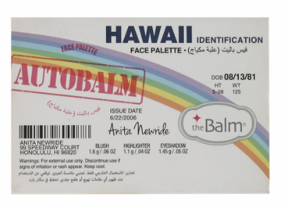 theBalm Autobalm Face Palette Hawaii
