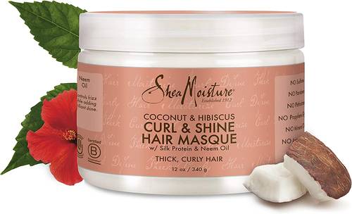 SHEA MOISTURE COCONUT & HIBISCUS CURL & SHINE HAIR MASQUE