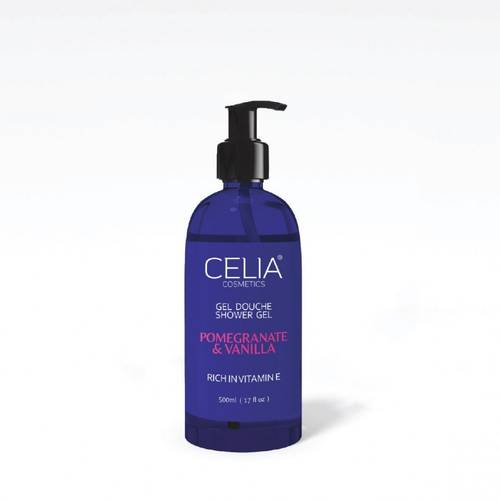 Shower gel with pomegranate and vanilla extracts