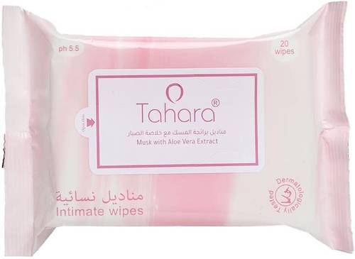 Tahara Musk and Aloe Vera Feminine Wipes 20-Pieces