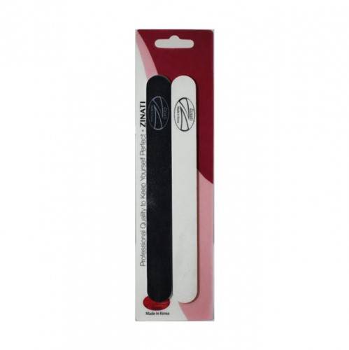 Zinati Double Sided Emery Board White & Black- 2 Pieces