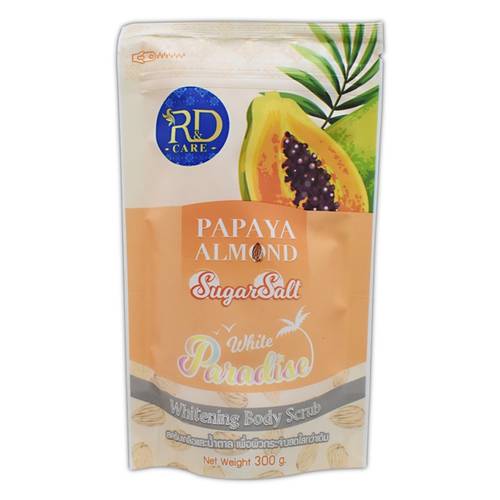 R&D Papaya Almond Sugar Salt Whitening Body Scrub 300g