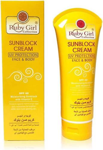 Sunblock cream SPF 60 with Vitamin E for Face & Body-170 ML