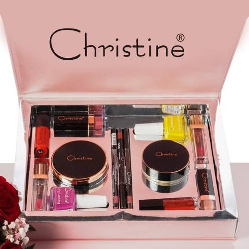 Pink makeup box 13pcs .
