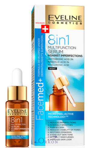 Eveline 8in1 Multifunctional Face Serum for Imperfections Night Serum Facemed