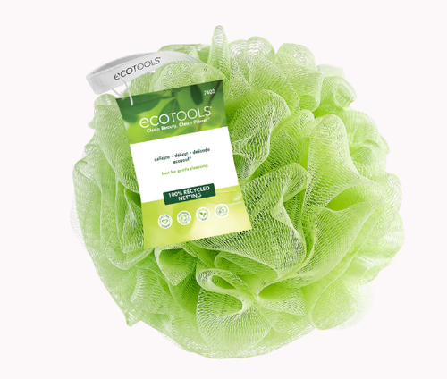EcoTools Recycled Delicate Bath Sponge Body Scrubber Cleaning Loofah for Shower and Bath-Green