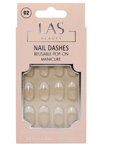 Las Beauty French Nail Dashes Reusable Pop-on-02