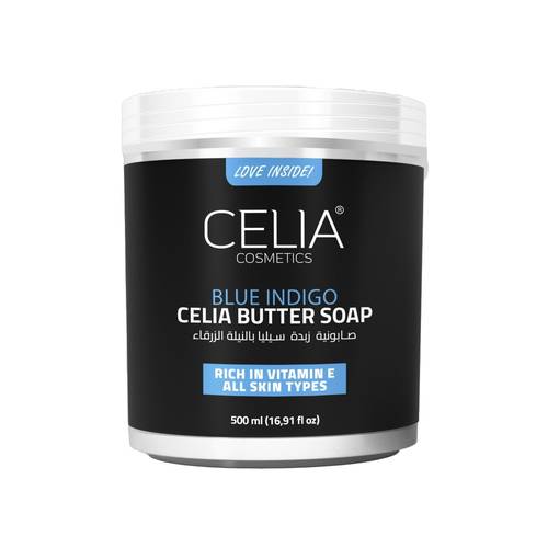 Celia Blue Indigo Cela Butter Soap Rich in Vitamin E All Skin Types-500ml