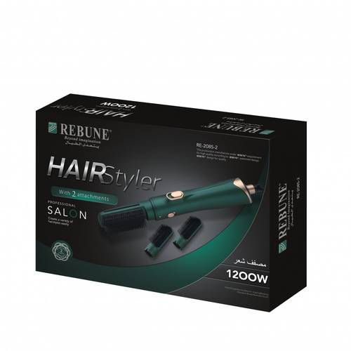 REBUNE The New RE-2085-2 Hair Styler 2 In 1 Hot Air Styler / Green