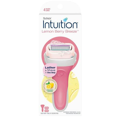 Schick Intuition Lemon Berry Breeze Razor with Handle and 2 Razor Refills