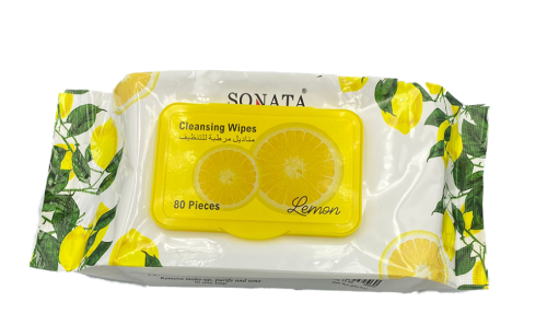 Sonata Make-Up Removal Wipes Lemon-80 Pieces
