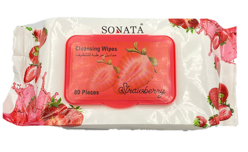 Sonata Make-Up Removal Wipes Strawberry-80 Pieces