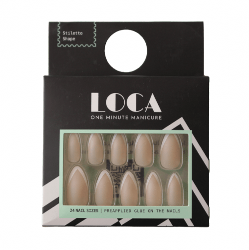 Loca Press On Nails French Stiltto Shape-15