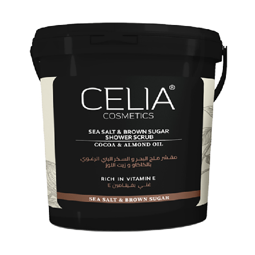 Scrub salt and brown sugar foamed cocoa