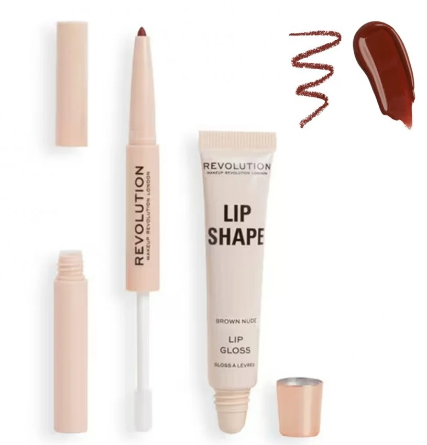 Revolution Lip Shape Kit-Brown Nude
