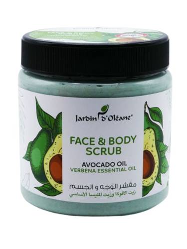 jardin oleane - face and body scrub with Avocado oil and Verbena essential oil 