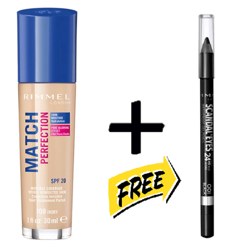 Rimmel Match Perfection foundation + free waterproof eyeliner