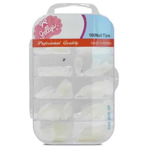 Jellys Press On Nails - White