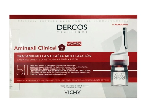 DERCOS AMINEXIL CLINICAL 5 WOMEN ANTI-HAIR LOSS TREATMENT 21 AMPOULES
