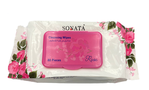 Sonata Make-Up Removal Wipes Rose-80 Pieces