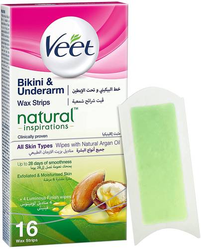 Wax Strips Bikini & Underarm Argan Oil-16Pcs