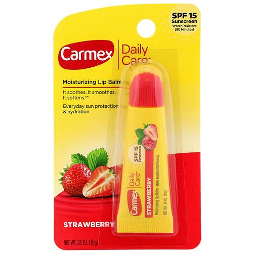 Carmex, Daily Care, Moisturizing Lip Balm, Strawberry, SPF 15,