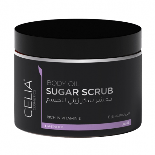 Celia Body Oil Sugar Scrub With Lavender- 400g